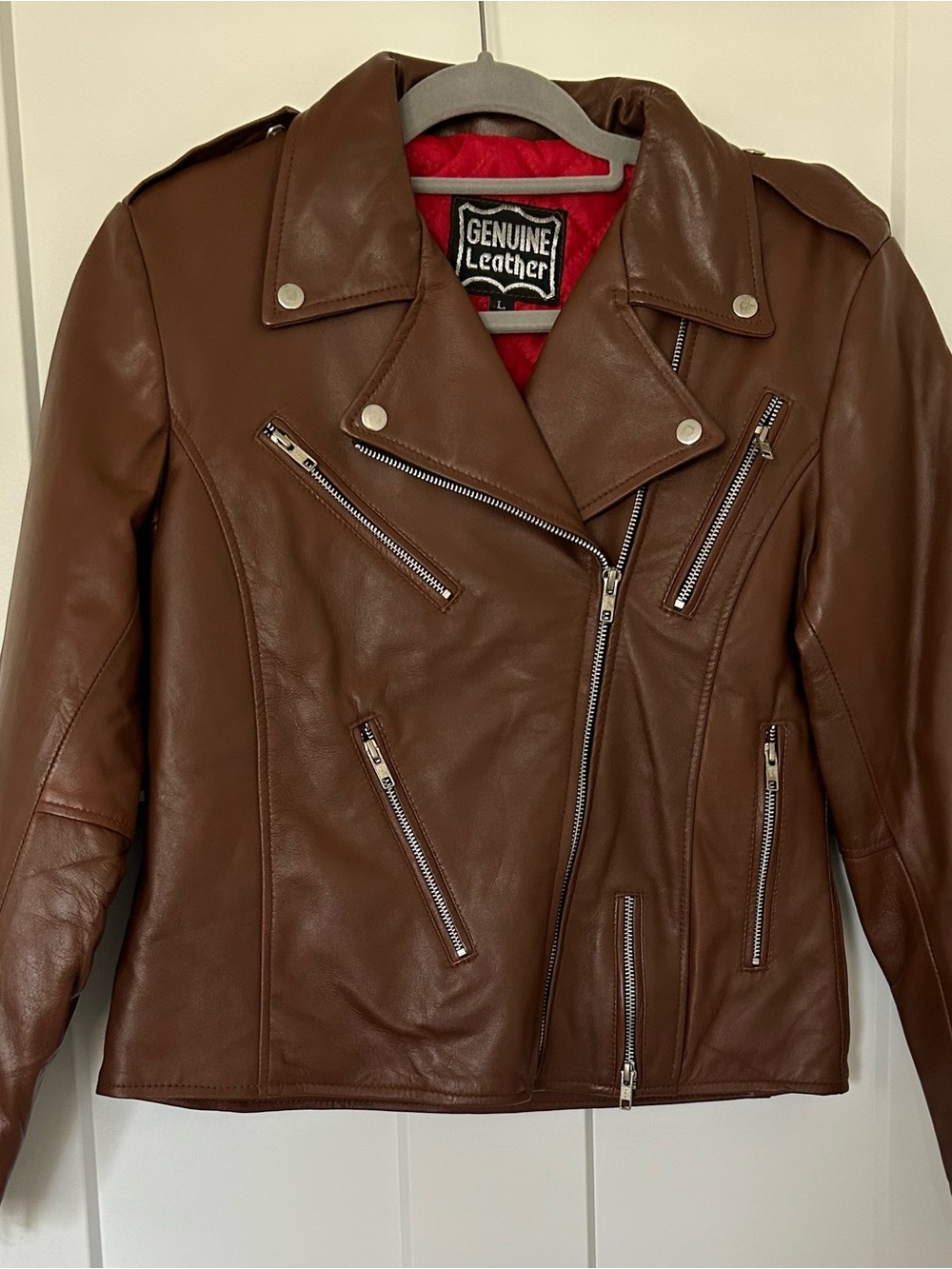 Women's Brown genuine leather Jacket